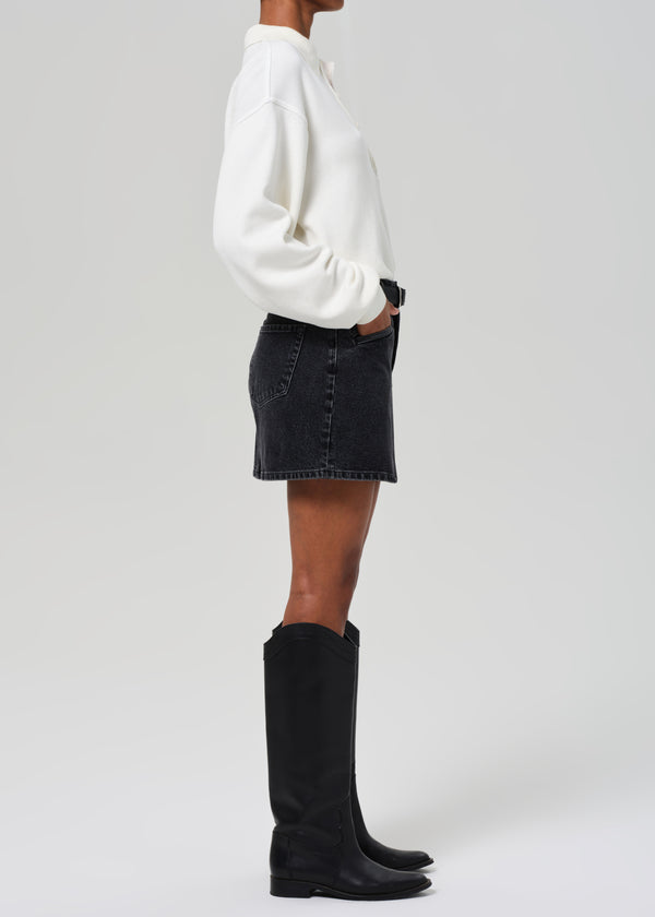 Gold Sign Brita Mini Skirt In Meteorite