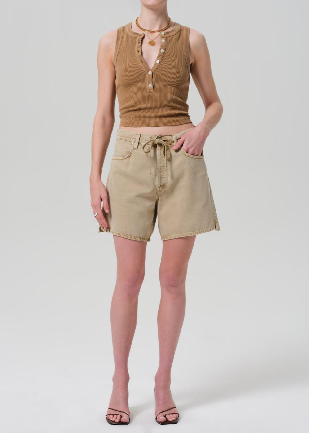 gold sign Brynn Drawstring Short In Hempseed
