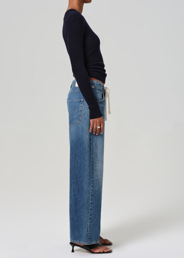 Gold Sign Brynn Drawstring Trouser In Atlantis