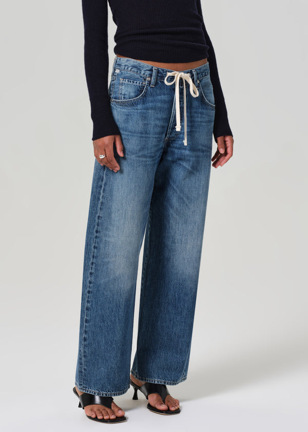 Gold Sign Brynn Drawstring Trouser In Atlantis