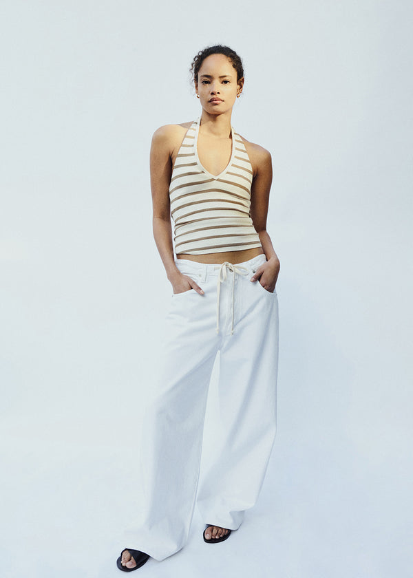 Gold Sign Brynn Drawstring Trouser In Tulip