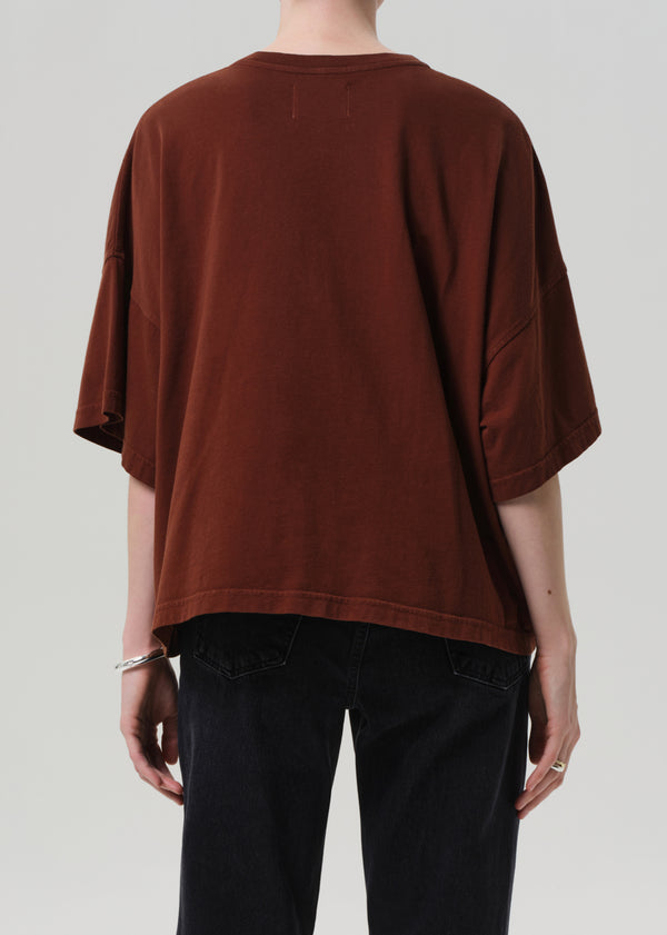 Gold Sign Cape Tee In Chai