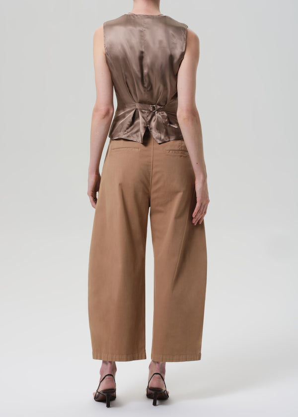 Gold Sign Cara Cropped Pleated Trouser In Nano