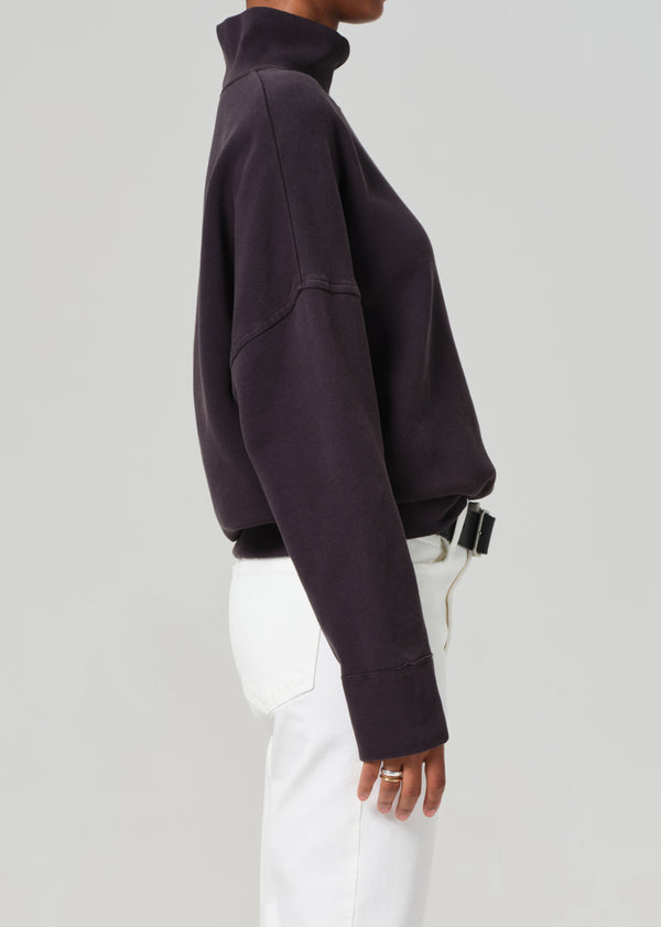 Gold Sign Cara Turtleneck In Charcoal