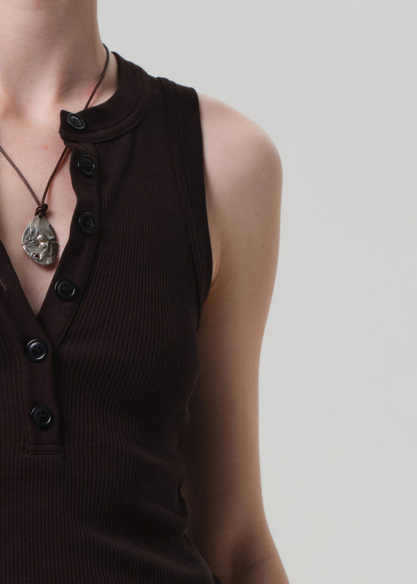 Gold Sign Caralyn Tank In Chocolate