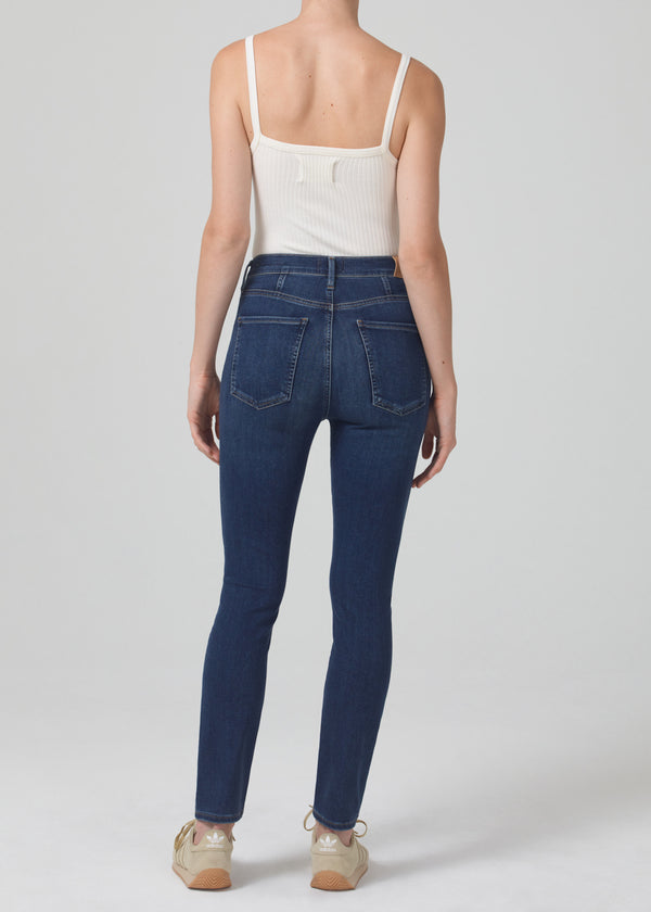 Gold Sign Chrissy High Rise Skinny In Morella