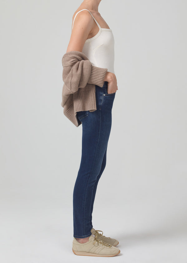 Gold Sign Chrissy High Rise Skinny In Morella