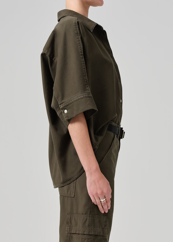 Gold Sign Claire Origami Shirt In Costes