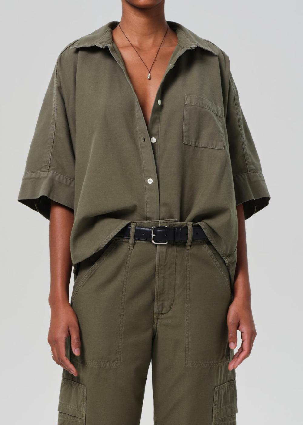 gold sign Claire Origami Shirt In Dogwood