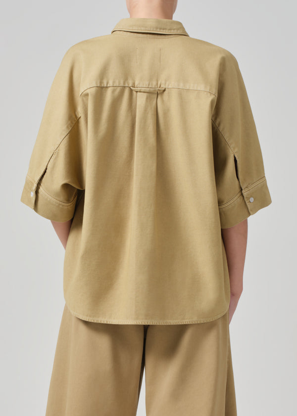 Gold Sign Claire Origami Shirt In Heirloom