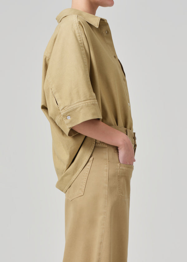 Gold Sign Claire Origami Shirt In Heirloom