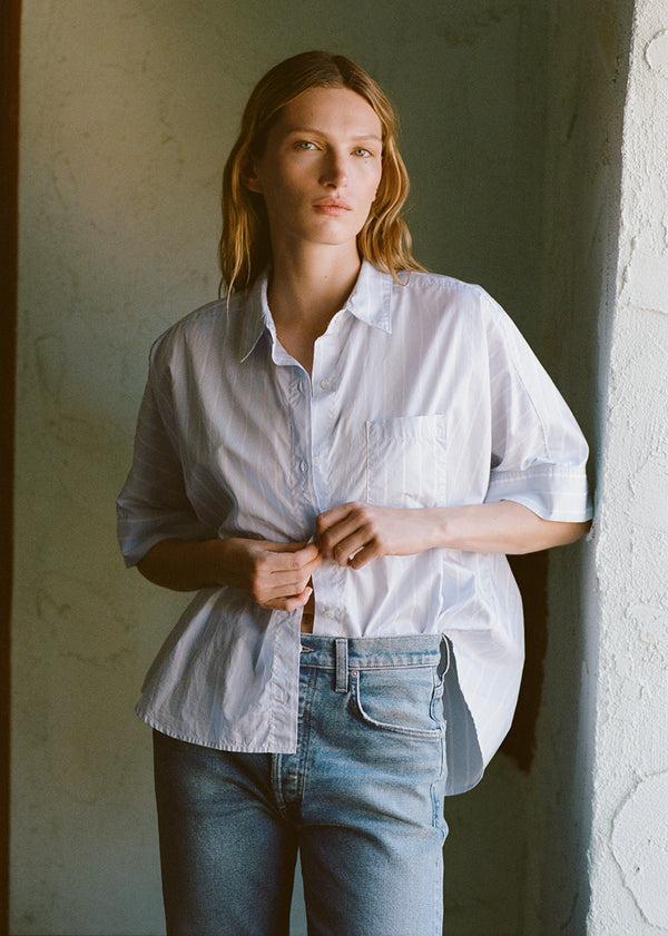 Gold Sign Claire Origami Shirt In Rhode Stripe