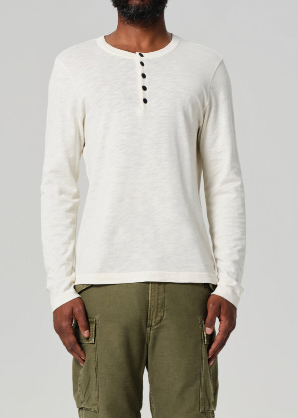 Gold Sign Classic Henley In Canvas