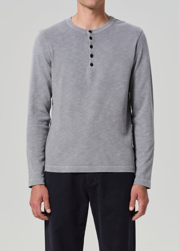 Gold Sign Classic Henley In Moonstone