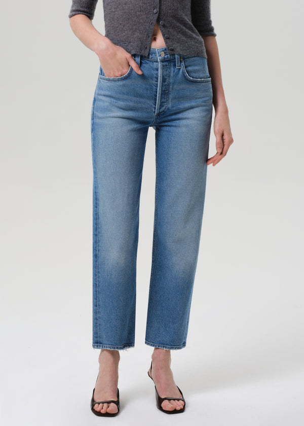 Gold Sign Delfina High Rise Straight In Odina