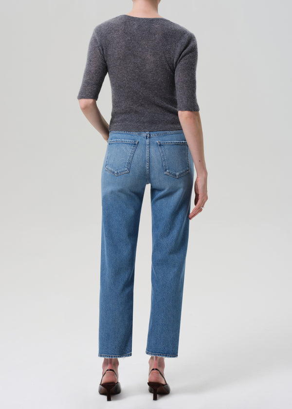 Gold Sign Delfina High Rise Straight In Odina