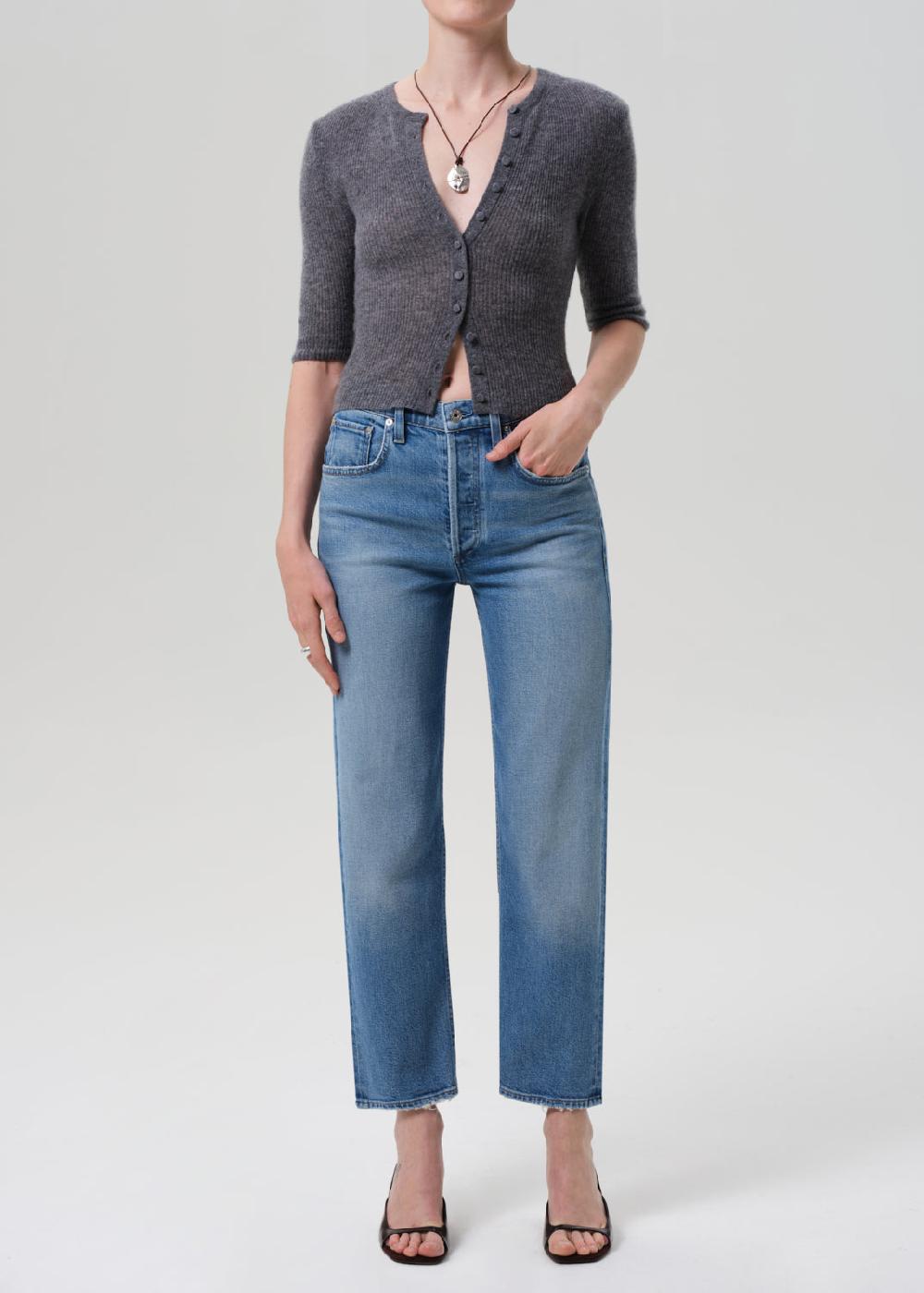 gold sign Delfina High Rise Straight In Odina