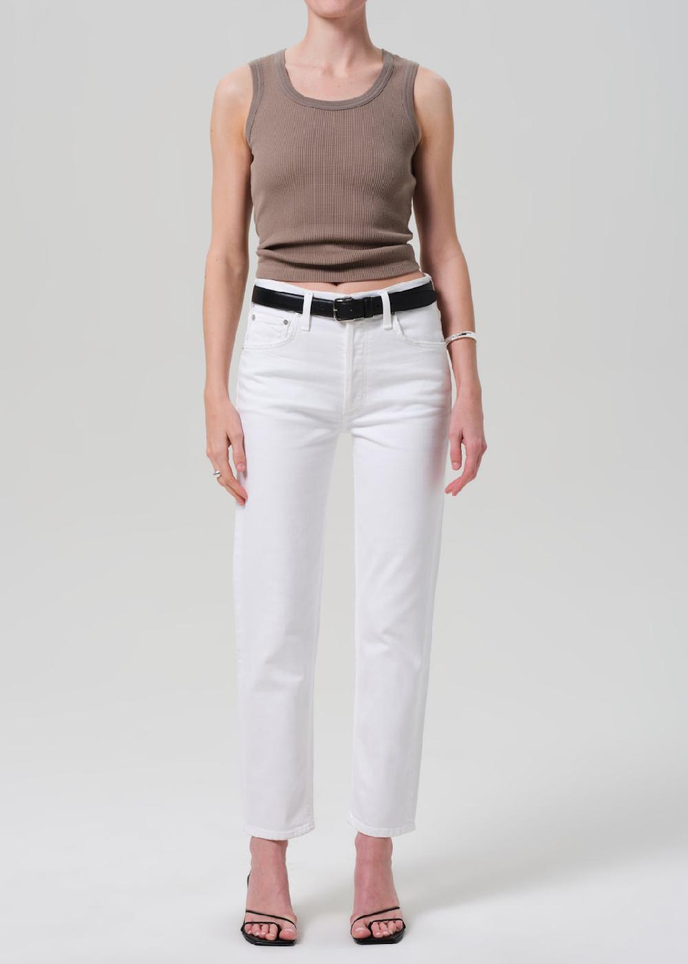 gold sign Delfina High Rise Straight In Pastoral