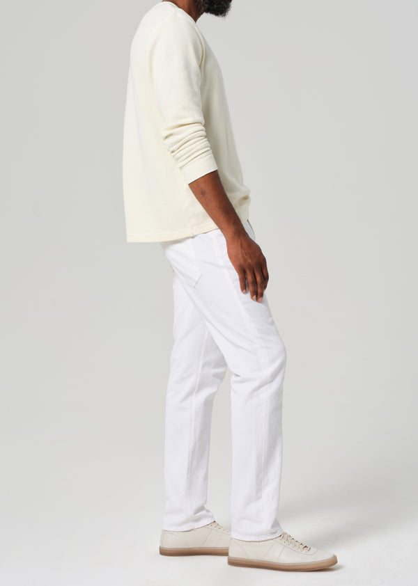 Gold Sign Elijah Relaxed Straight Linen In White