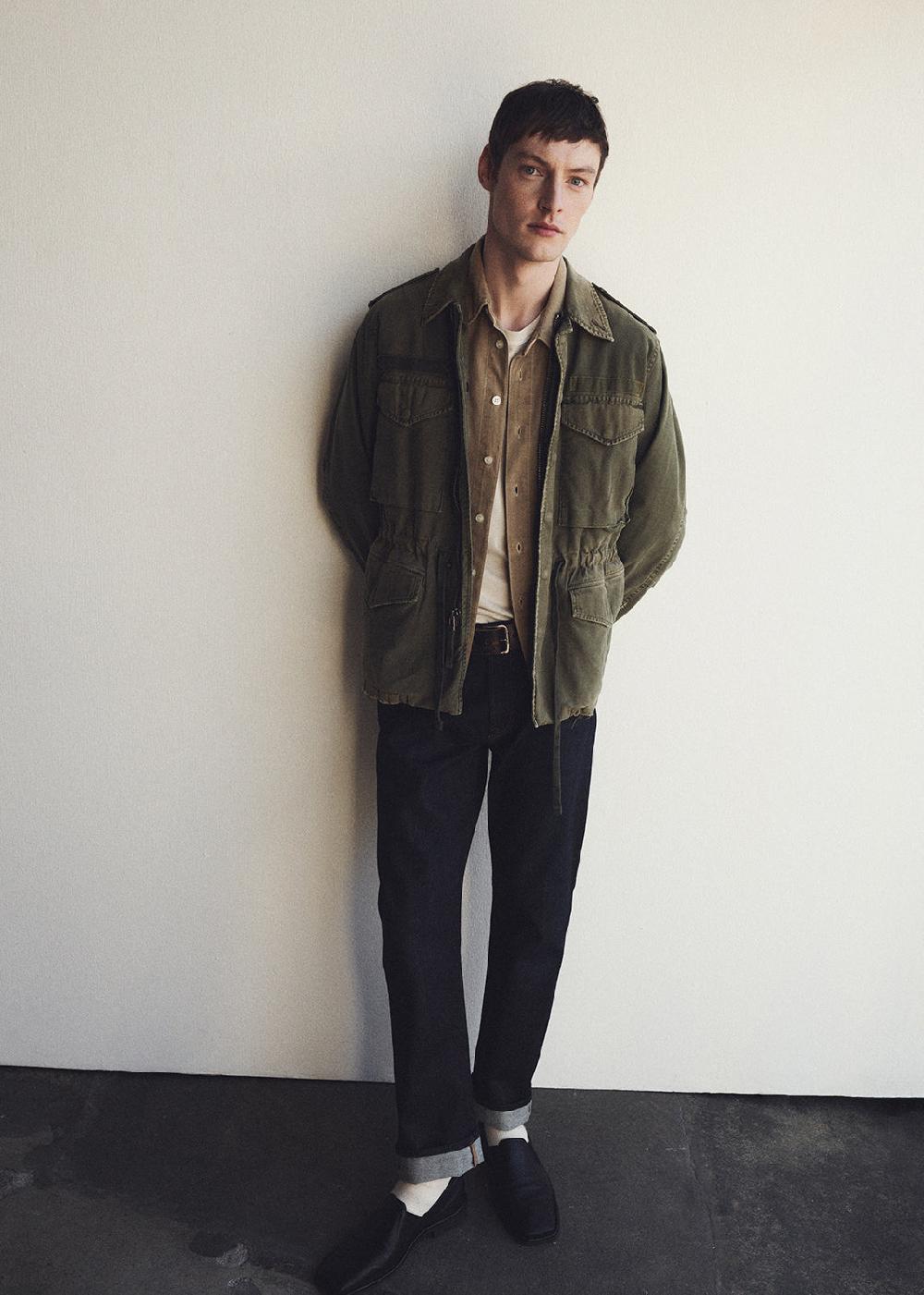 gold sign Elijah Straight Archive In Raw Selvedge