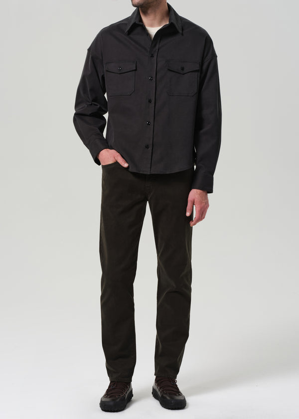 Gold Sign Elijah Straight Cashmere Touch In Forest