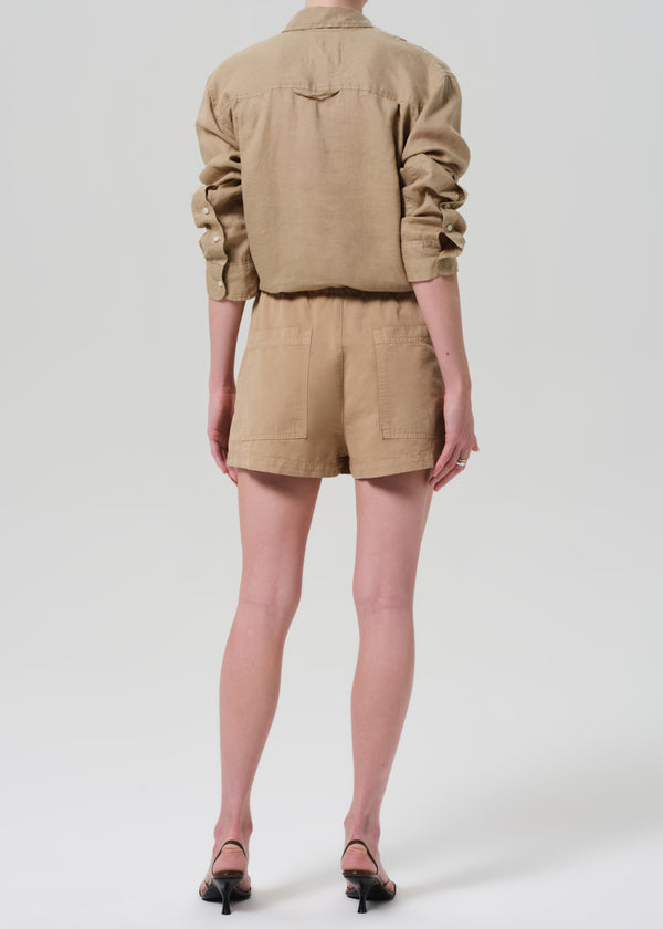 Gold Sign Este Drawstring Short In Catalina