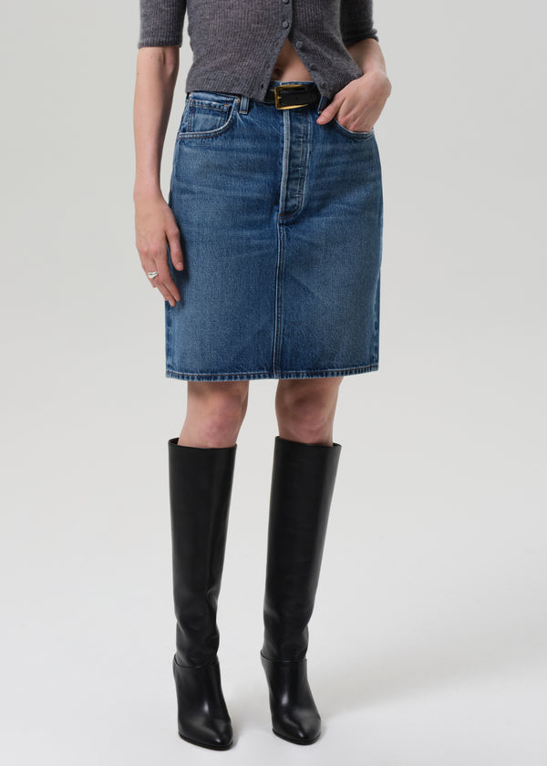 Gold Sign Etta Pencil Skirt In Tirol