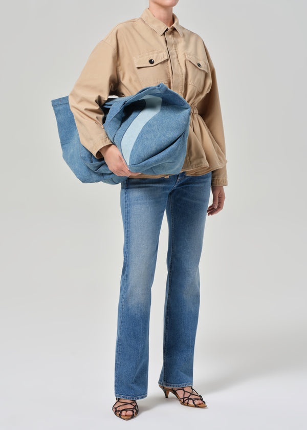 Gold Sign Farmstand Patchwork Tote In Intrigue