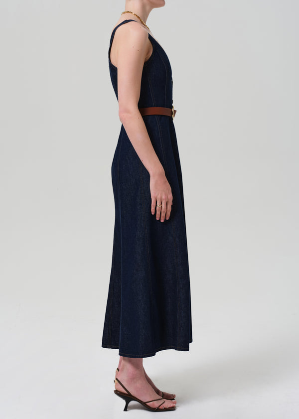 Gold Sign Farrow Denim Dress In Omni