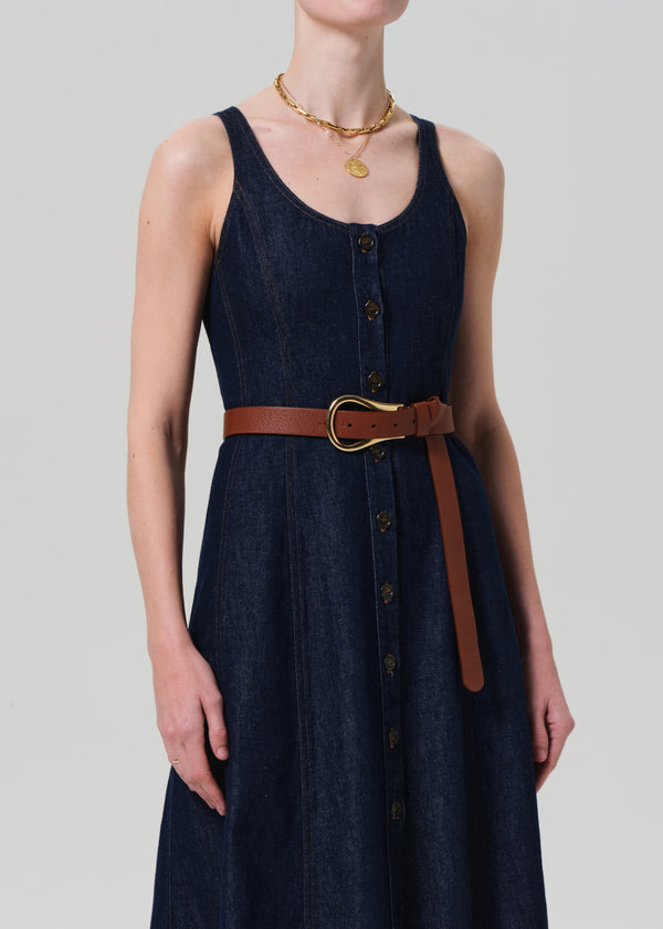Gold Sign Farrow Denim Dress In Omni