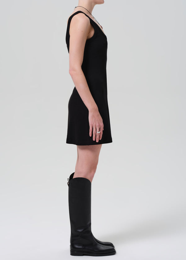 Gold Sign Faye Tank Dress In Black