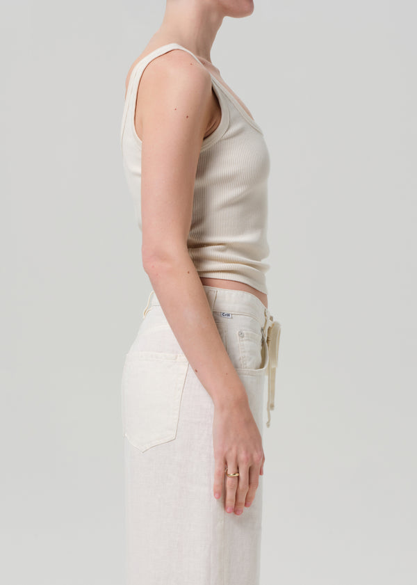 Gold Sign Faye Tank In Dune