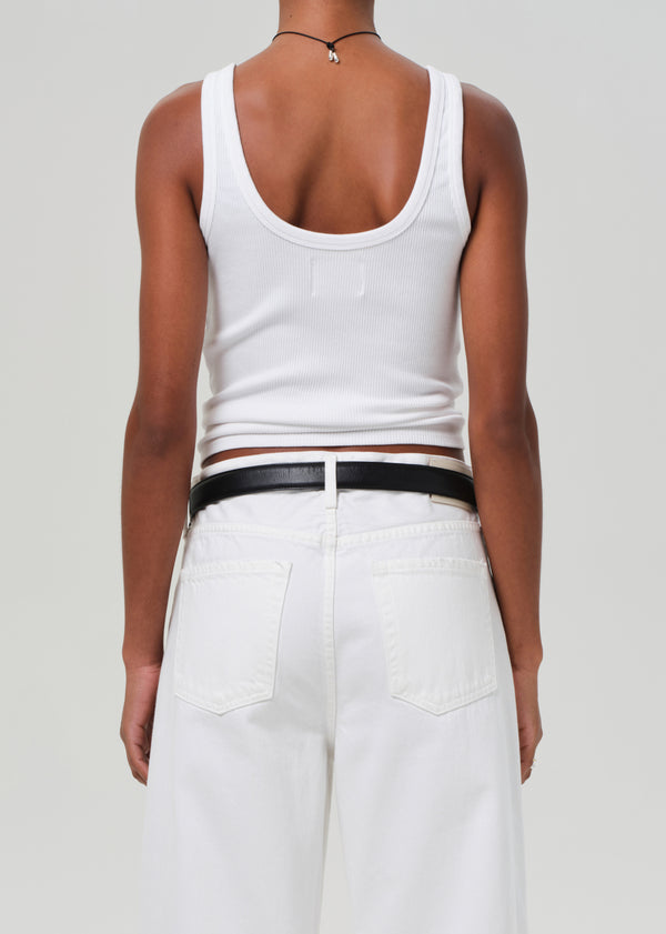 Gold Sign Faye Tank In White