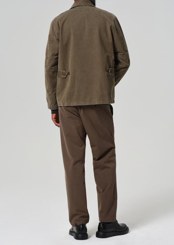 Gold Sign Flat Front Chino In Bay Leaf