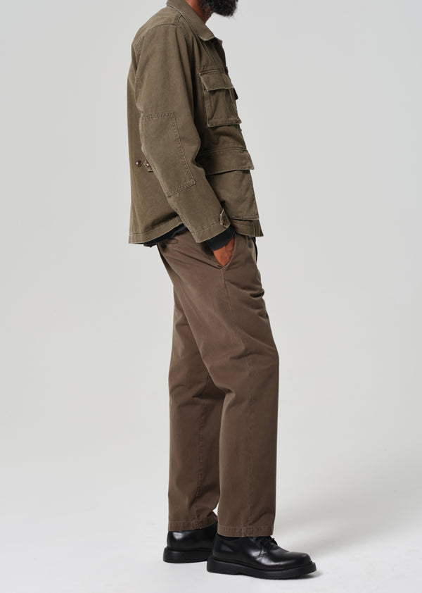 Gold Sign Flat Front Chino In Bay Leaf
