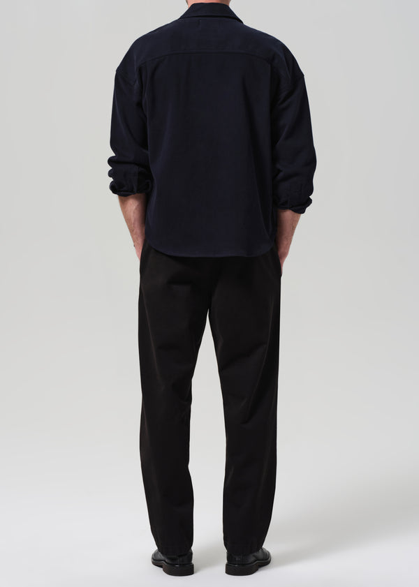 Gold Sign Flat Front Chino In Black