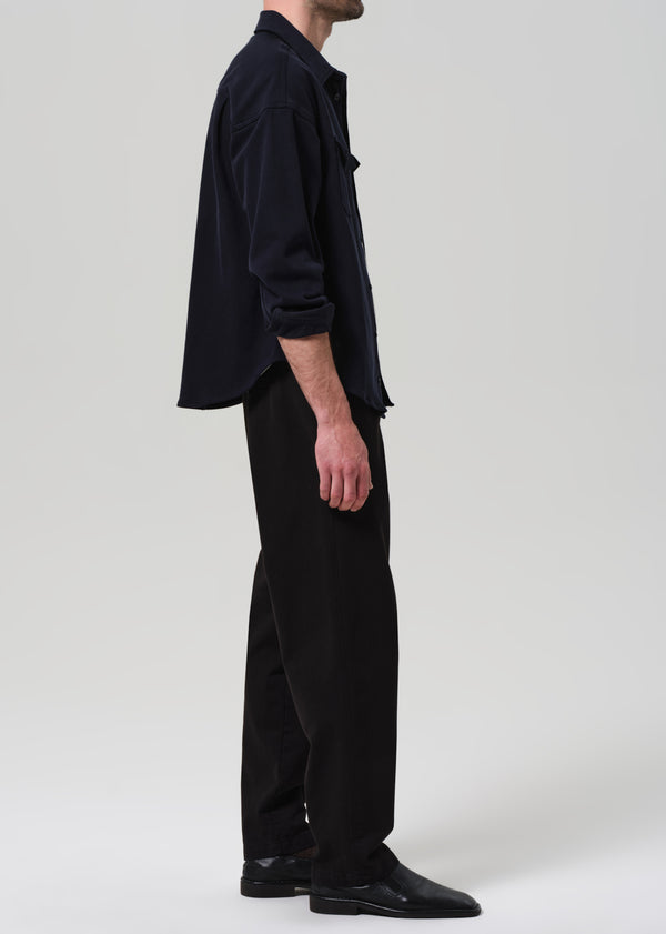 Gold Sign Flat Front Chino In Black