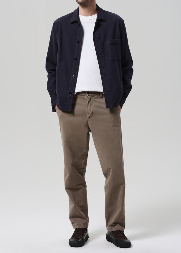 Gold Sign Flat Front Chino In Hazel