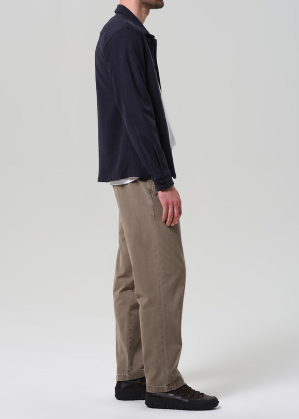 Gold Sign Flat Front Chino In Hazel