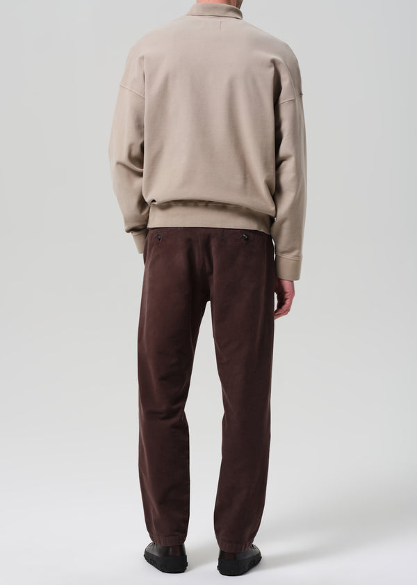 Gold Sign Flat Front Chino In Sandalwood