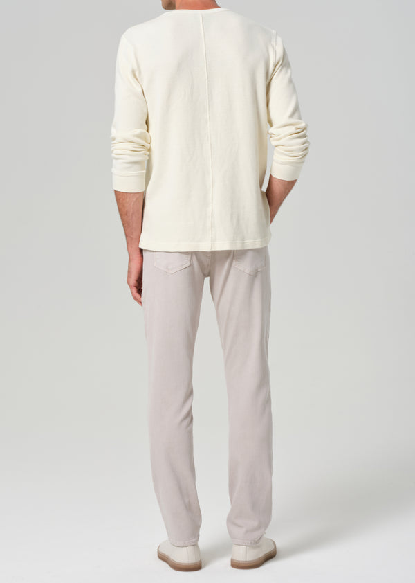 Gold Sign Gage Slim Straight Soft Weft In Gris