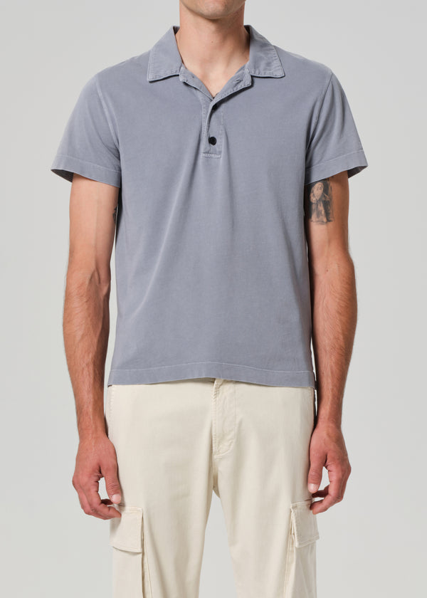 Gold Sign Himari Polo In Hematite