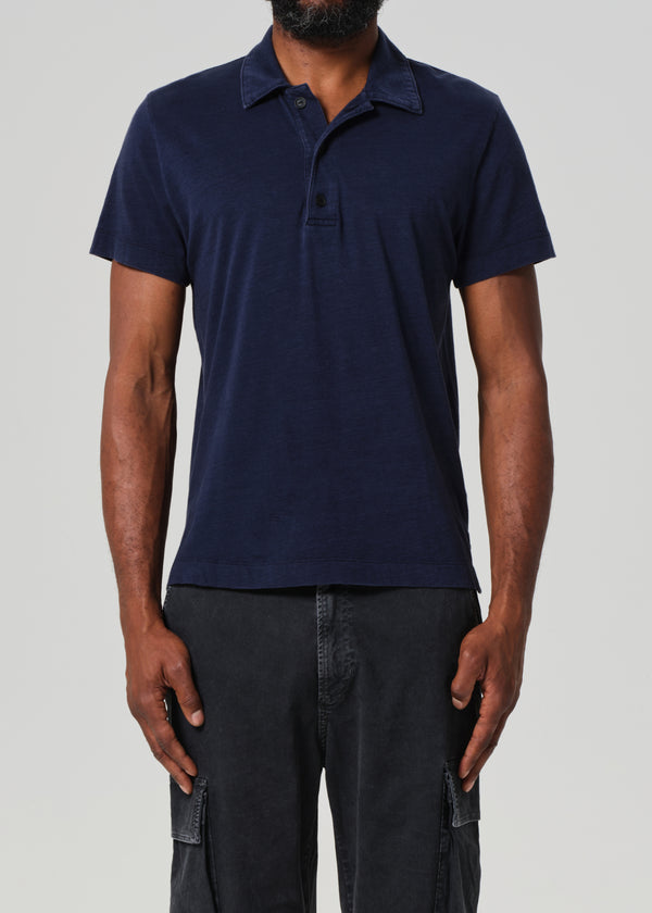 Gold Sign Himari Polo In Midnight