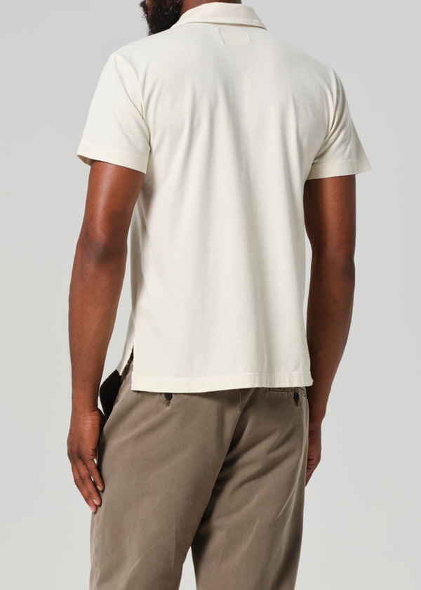 Gold Sign Himari Polo In Naturaline