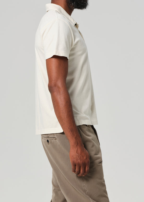 Gold Sign Himari Polo In Naturaline