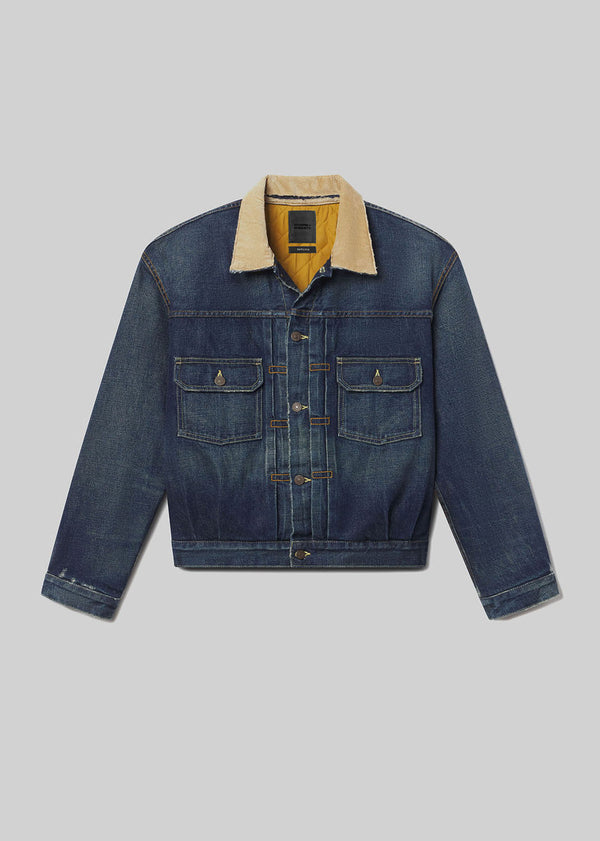 Gold Sign Hopper Denim Jacket In Corbin