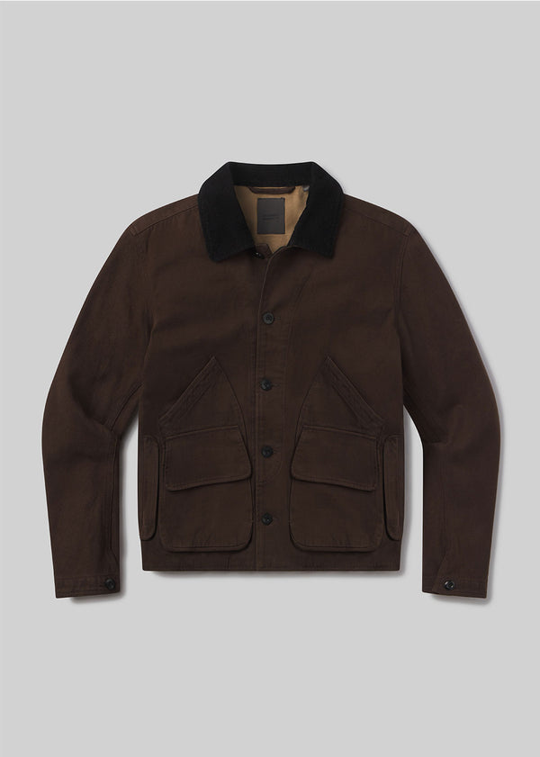 Gold Sign Hunter Jacket In Dark Brown