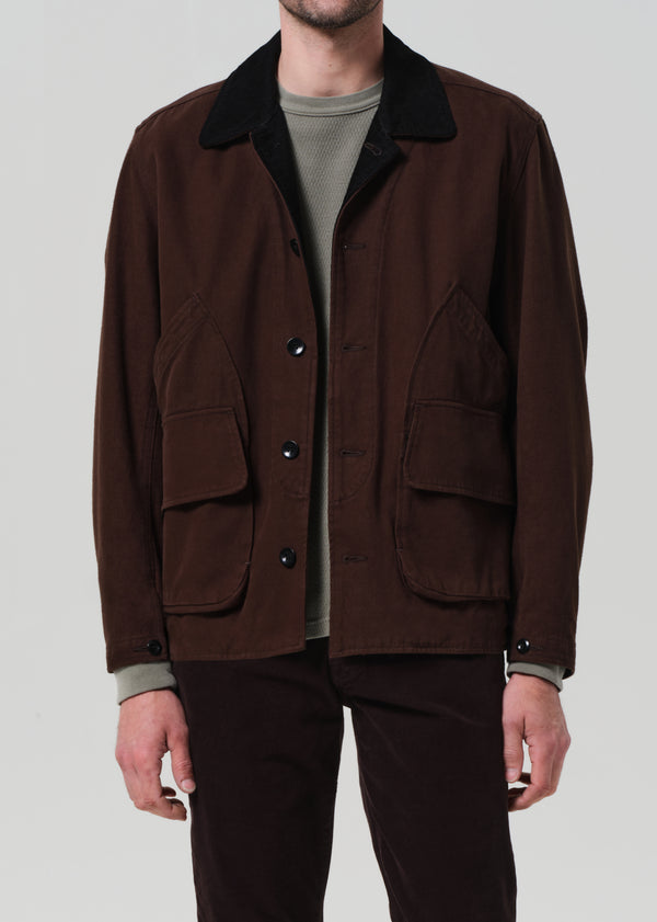 Gold Sign Hunter Jacket In Dark Brown