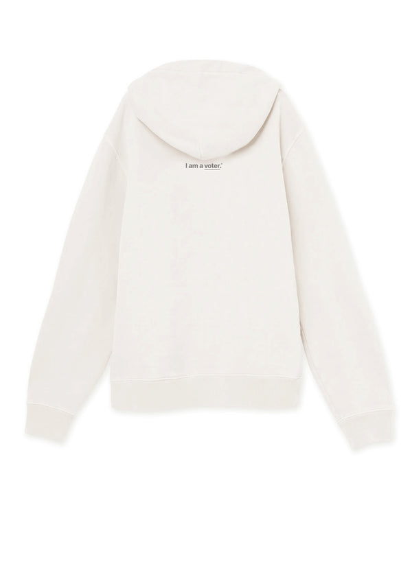 Gold Sign I Am A Voter Unisex Hoodie In Cream