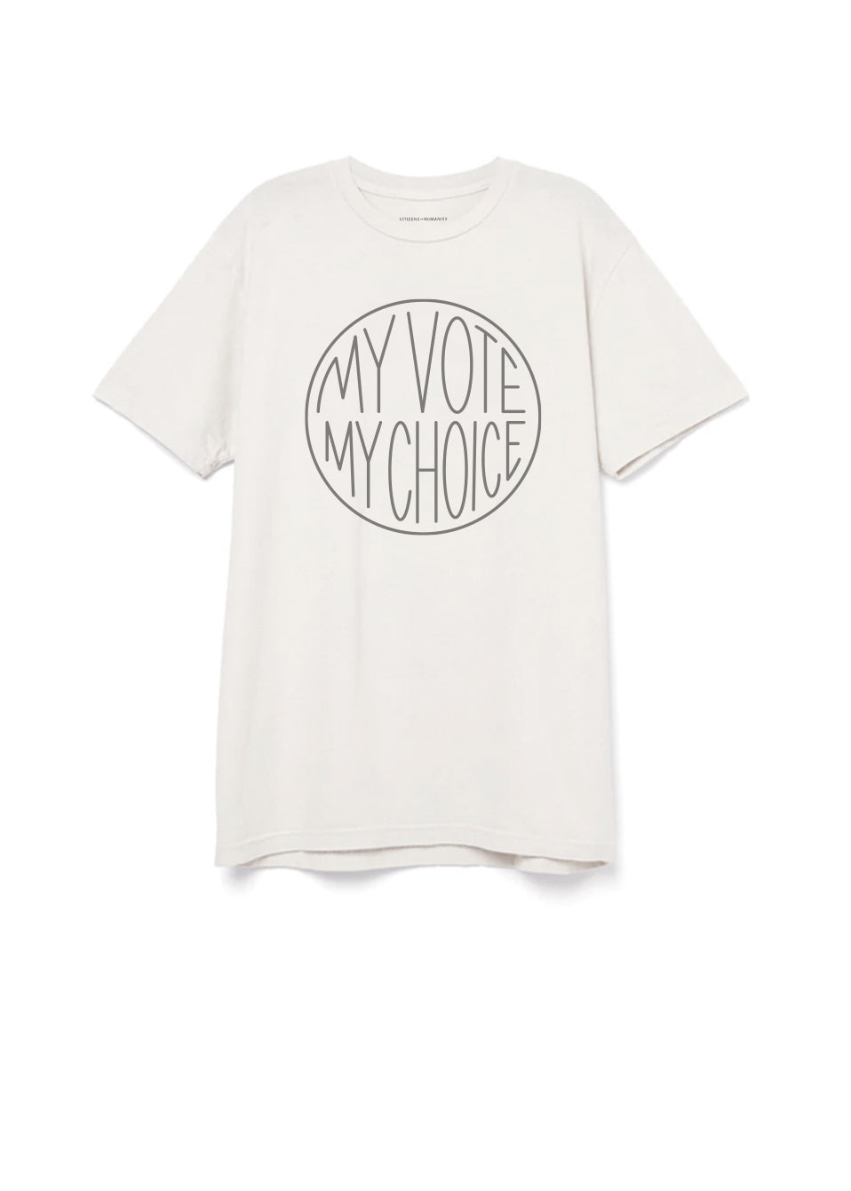 gold sign I Am A Voter Unisex Tee In Cream